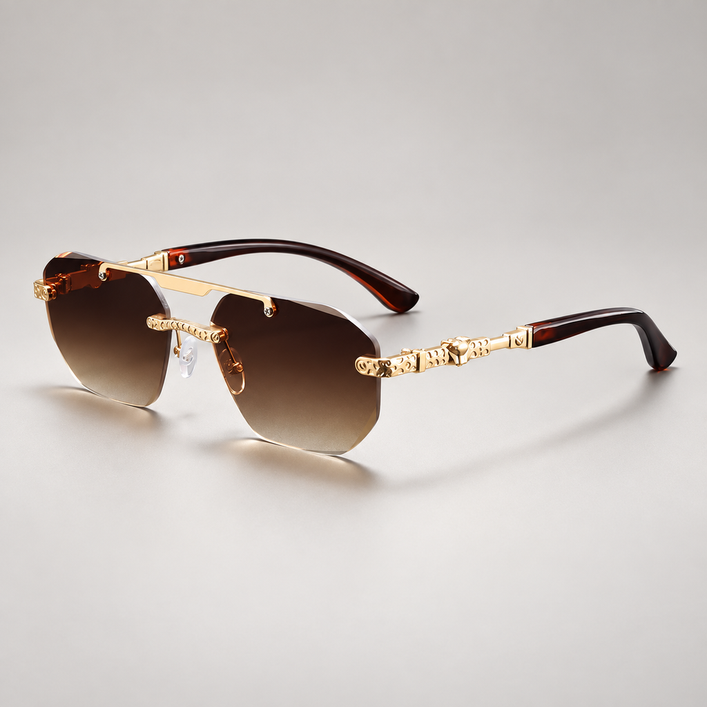 Maverick Square Lens Sunglasses with Metal Detail