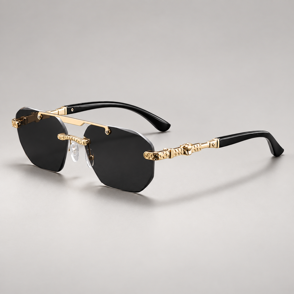 Maverick Square Lens Sunglasses with Metal Detail