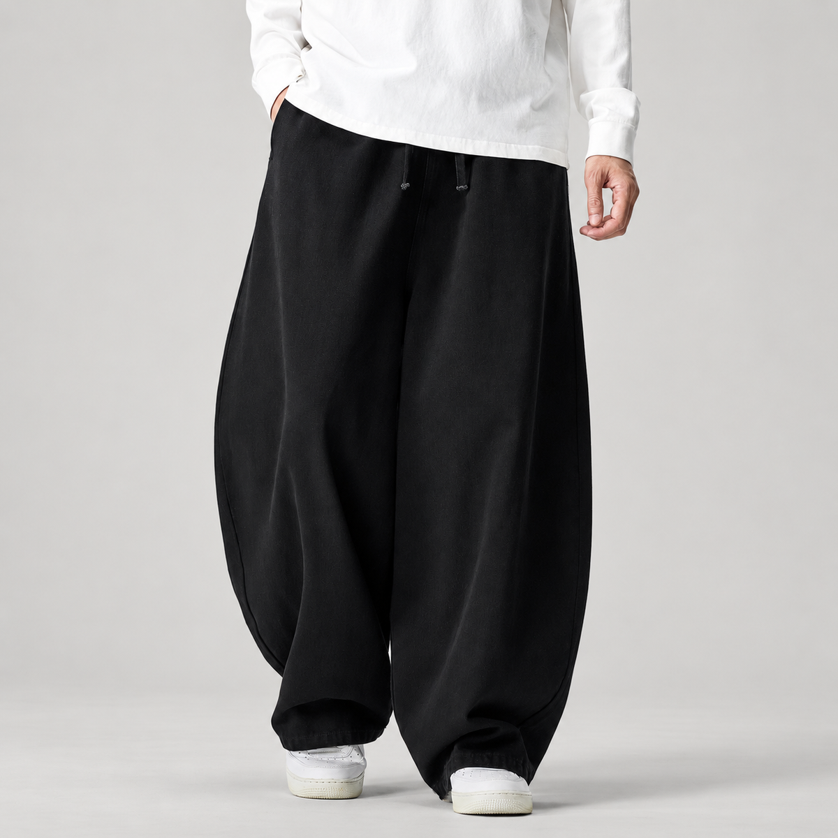 Monty Men’s Extra Wide-Leg Drawstring Jeans