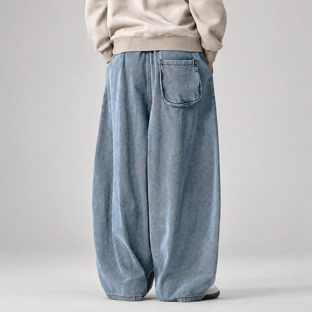 Monty Men’s Extra Wide-Leg Drawstring Jeans