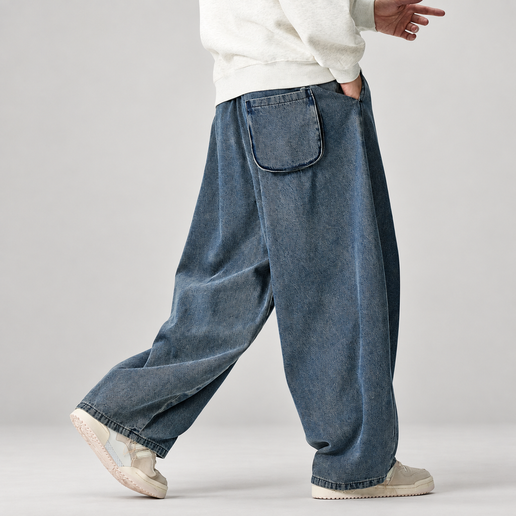Monty Men’s Extra Wide-Leg Drawstring Jeans