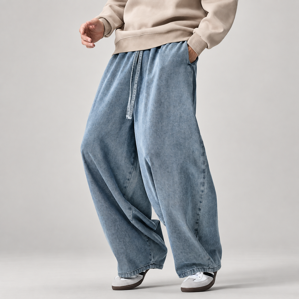 Monty Men’s Extra Wide-Leg Drawstring Jeans