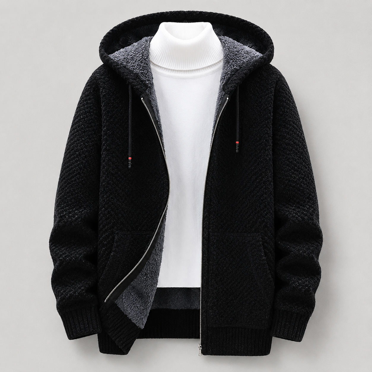 Nash Drawstring Knit Hoodie