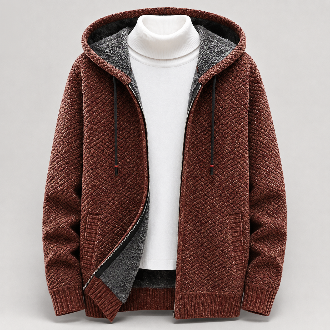 Nash Drawstring Knit Hoodie