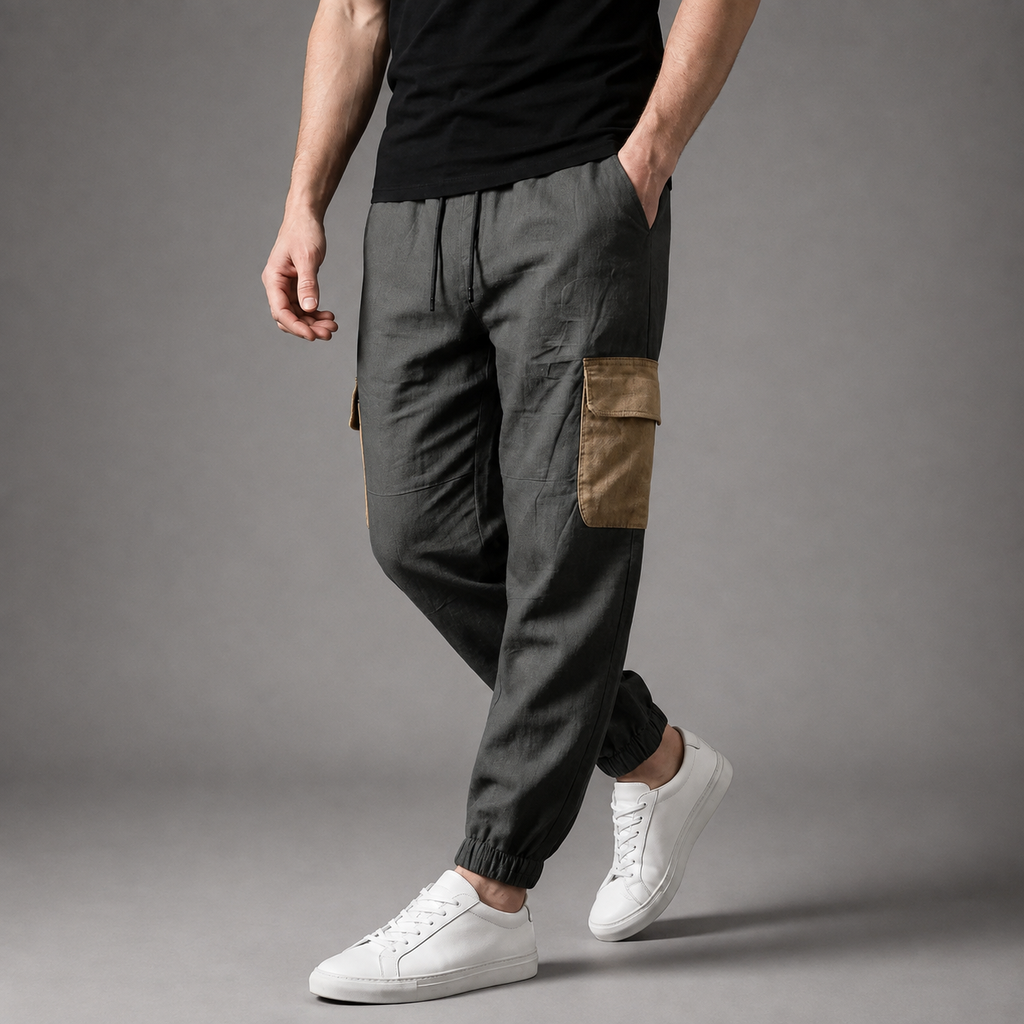 Nathaniel Men's Drawstring Straight Leg Pants