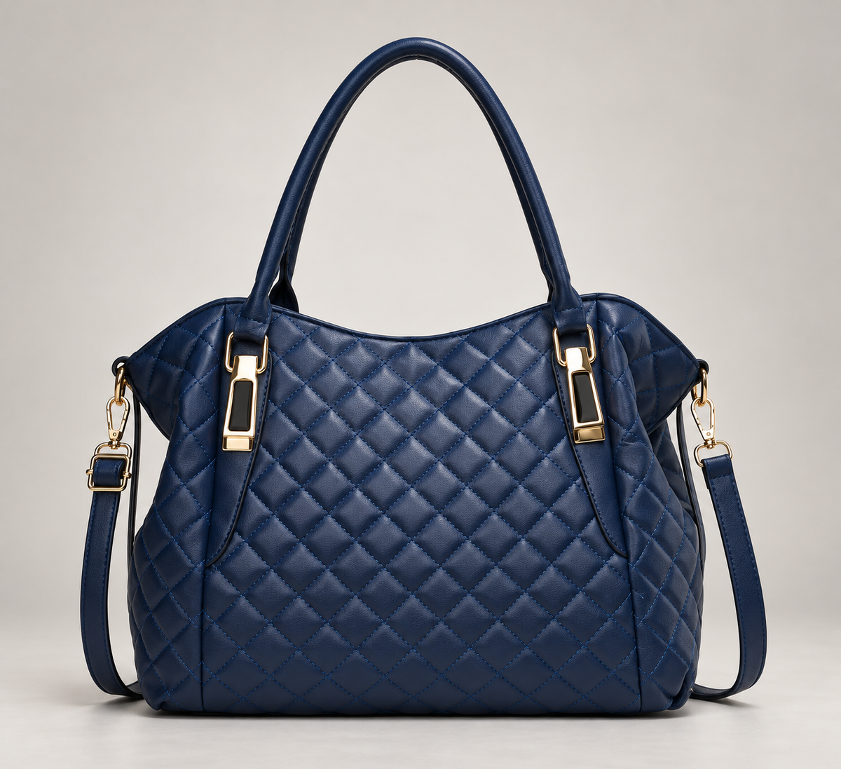Martha Women’s Diamond Quilted Tote Bag with Shoulder Strap
