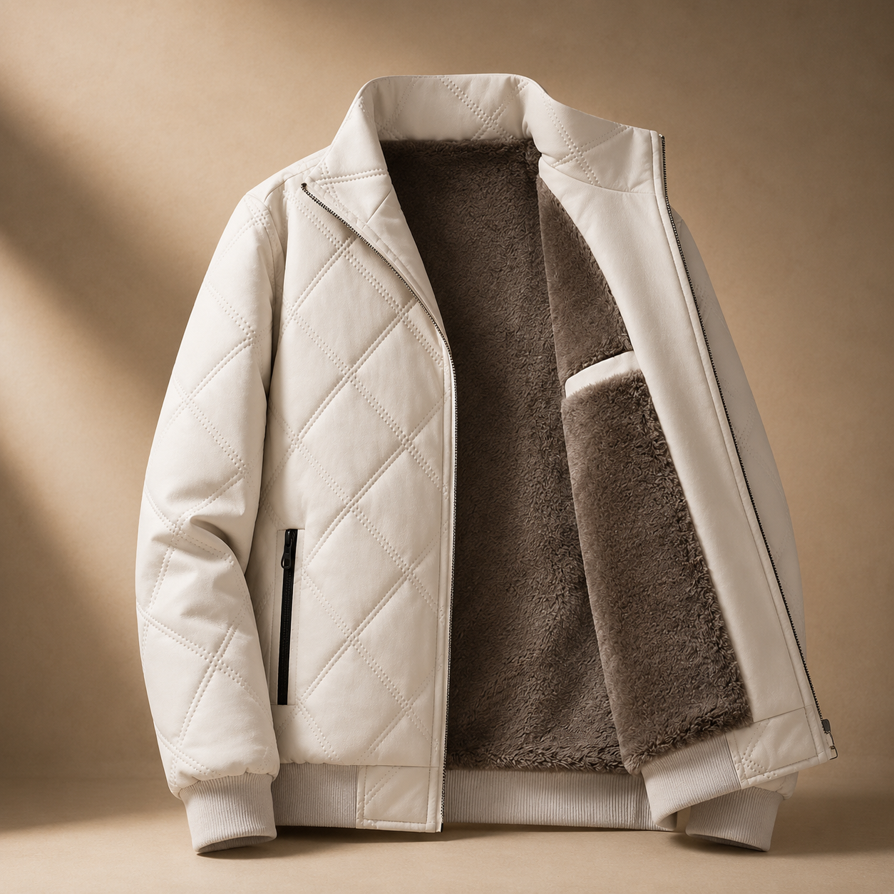 Daniel Men's Quilted Bomber Jacket – Insulated Zip-Up Puffer Coat