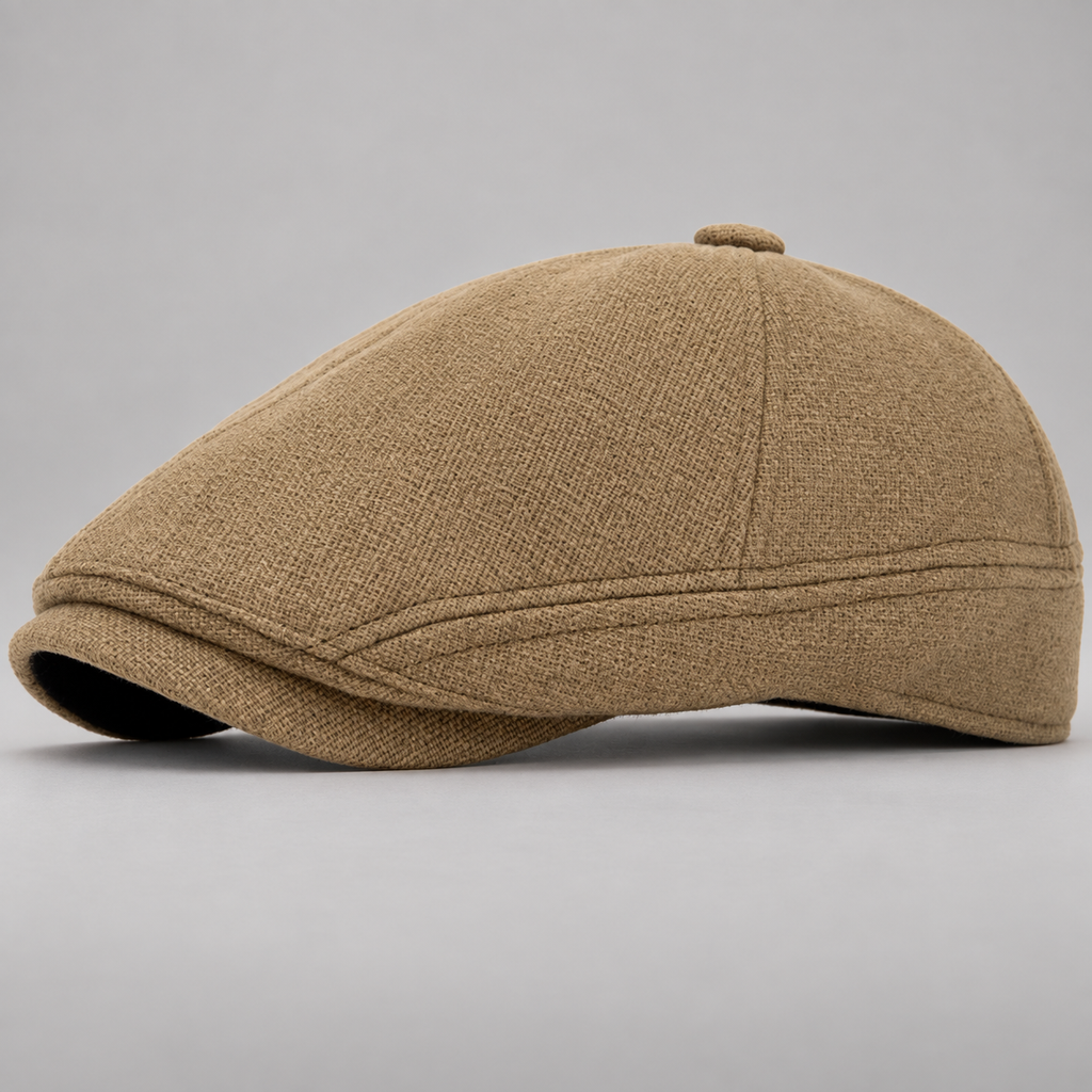 Oswald Textured Newsboy Cap with Short Curved Brim