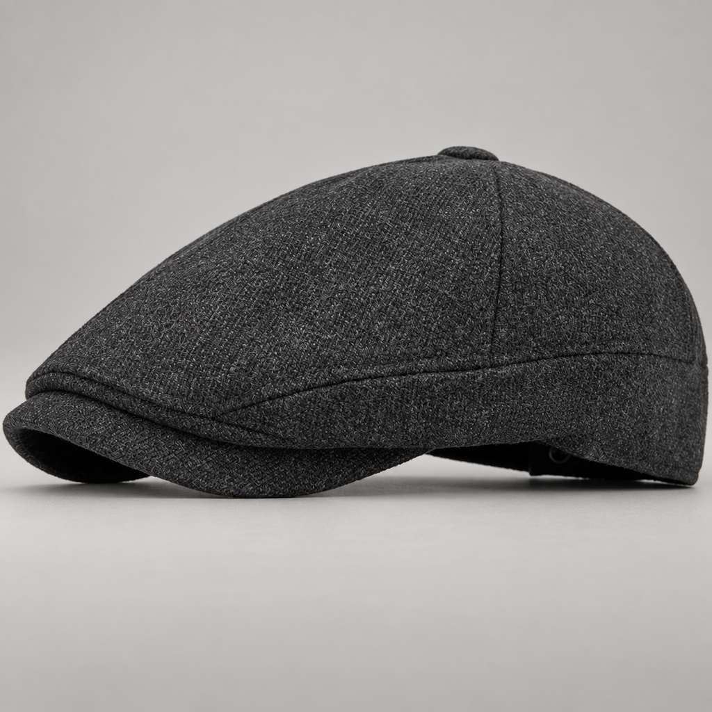 Oswald Textured Newsboy Cap with Short Curved Brim