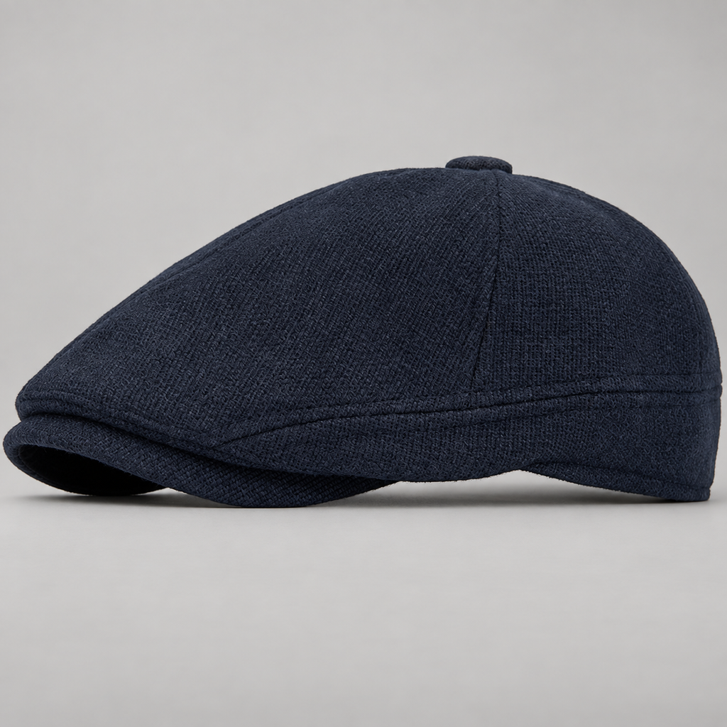 Oswald Textured Newsboy Cap with Short Curved Brim