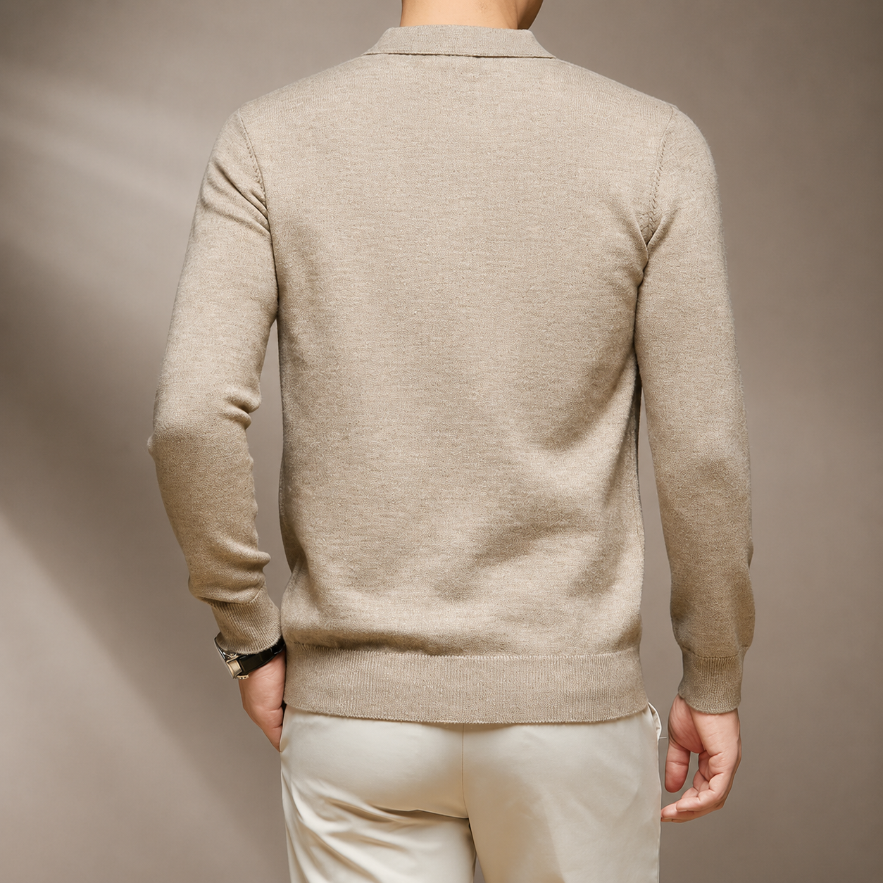 Parker Long Sleeve Knit Polo Sweater
