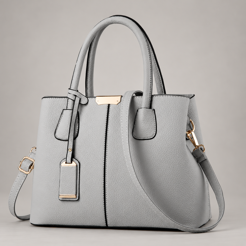 Alexa Women’s Double Handle Handbag with Gold-Tone Details