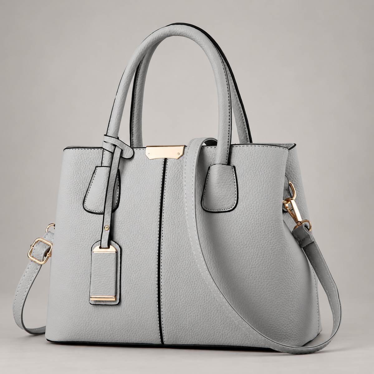 Alexa Women’s Double Handle Handbag with Gold-Tone Details