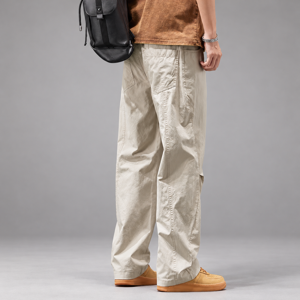 Hoouston Men's Relaxed Straight-Leg Casual Pants