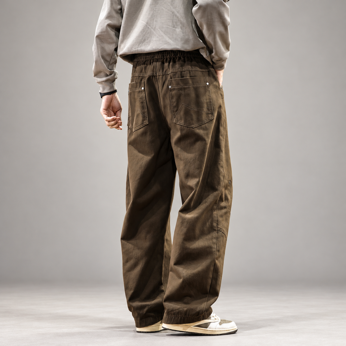 Harrison Ashcombe Men’s Wide-Leg Drawstring Utility Pants