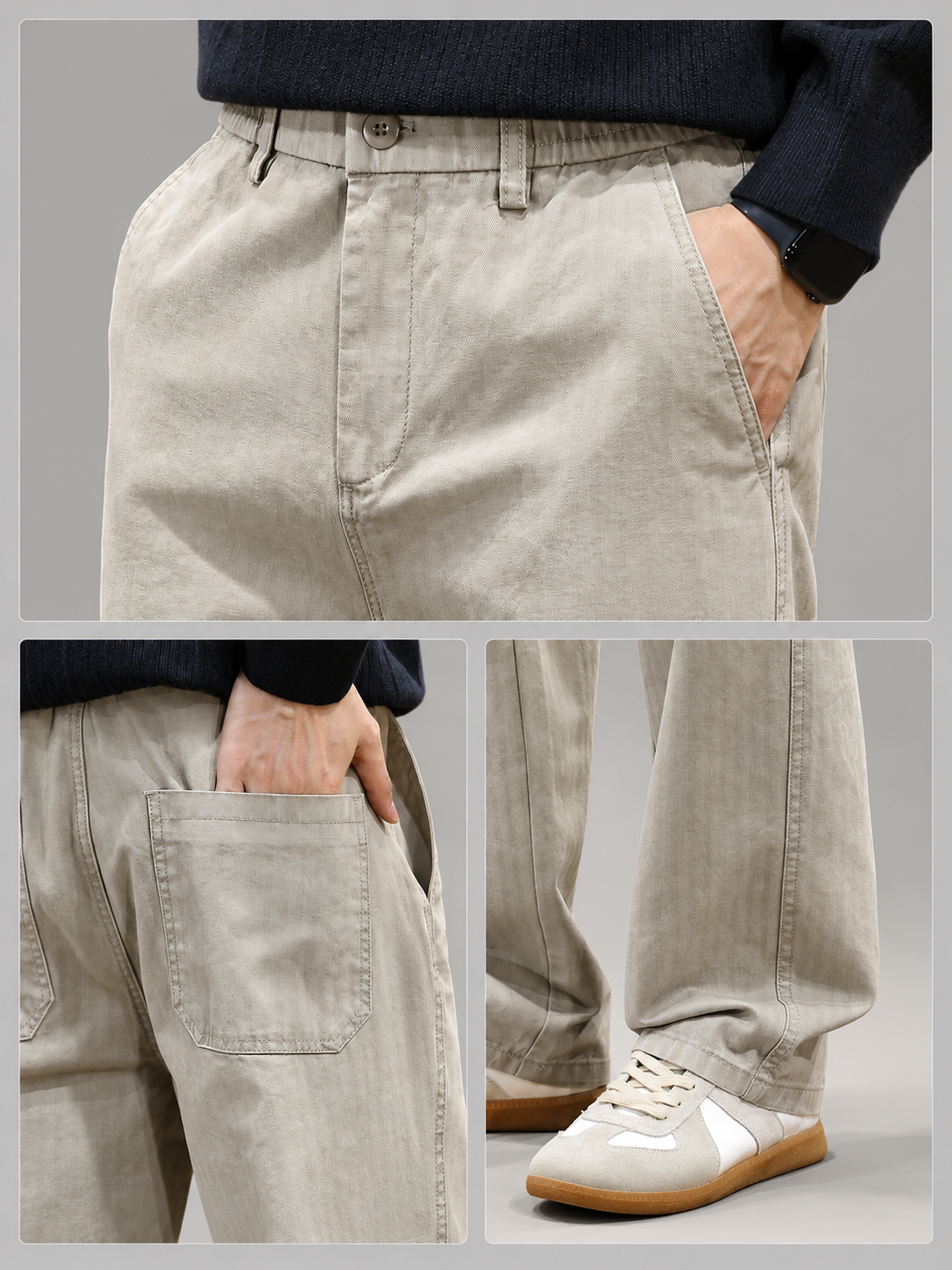 Gianluca Moretti Men's Washed Wide-Leg Pants