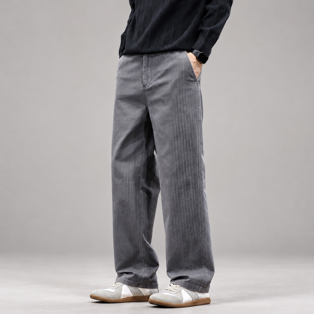 Gianluca Moretti Men's Washed Wide-Leg Pants