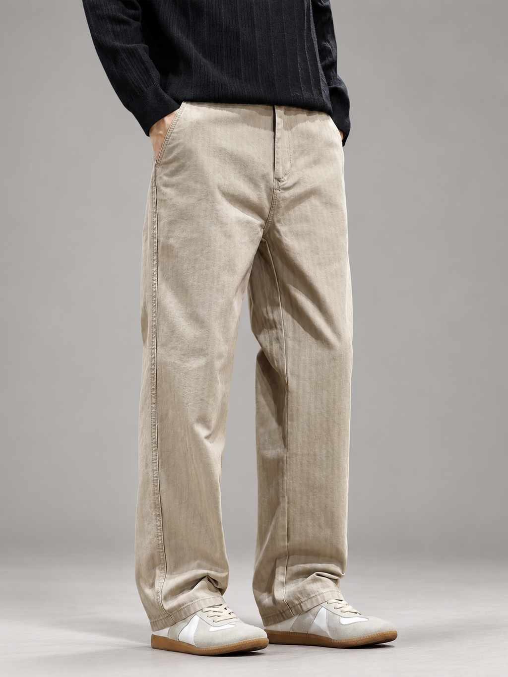 Gianluca Moretti Men's Washed Wide-Leg Pants