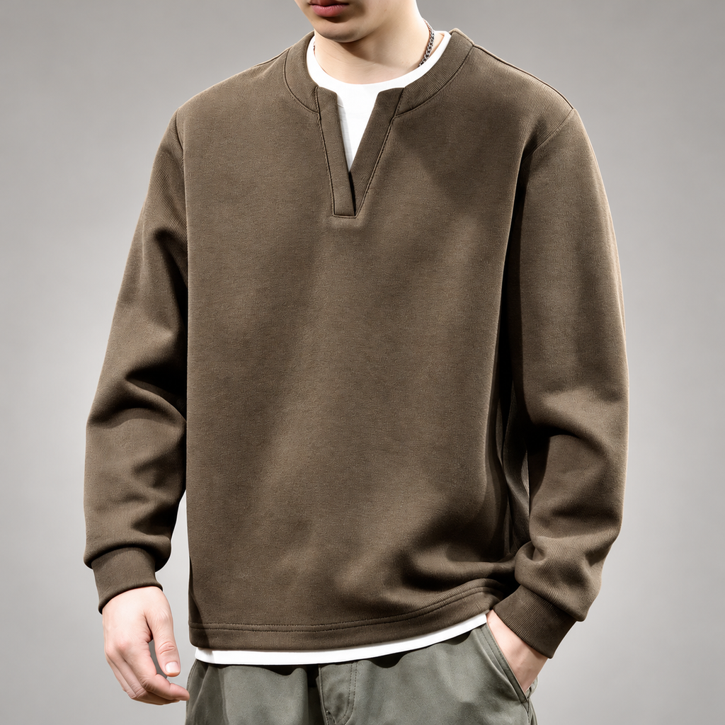 Ansley Men’s Notch-Neck Knit Pullover