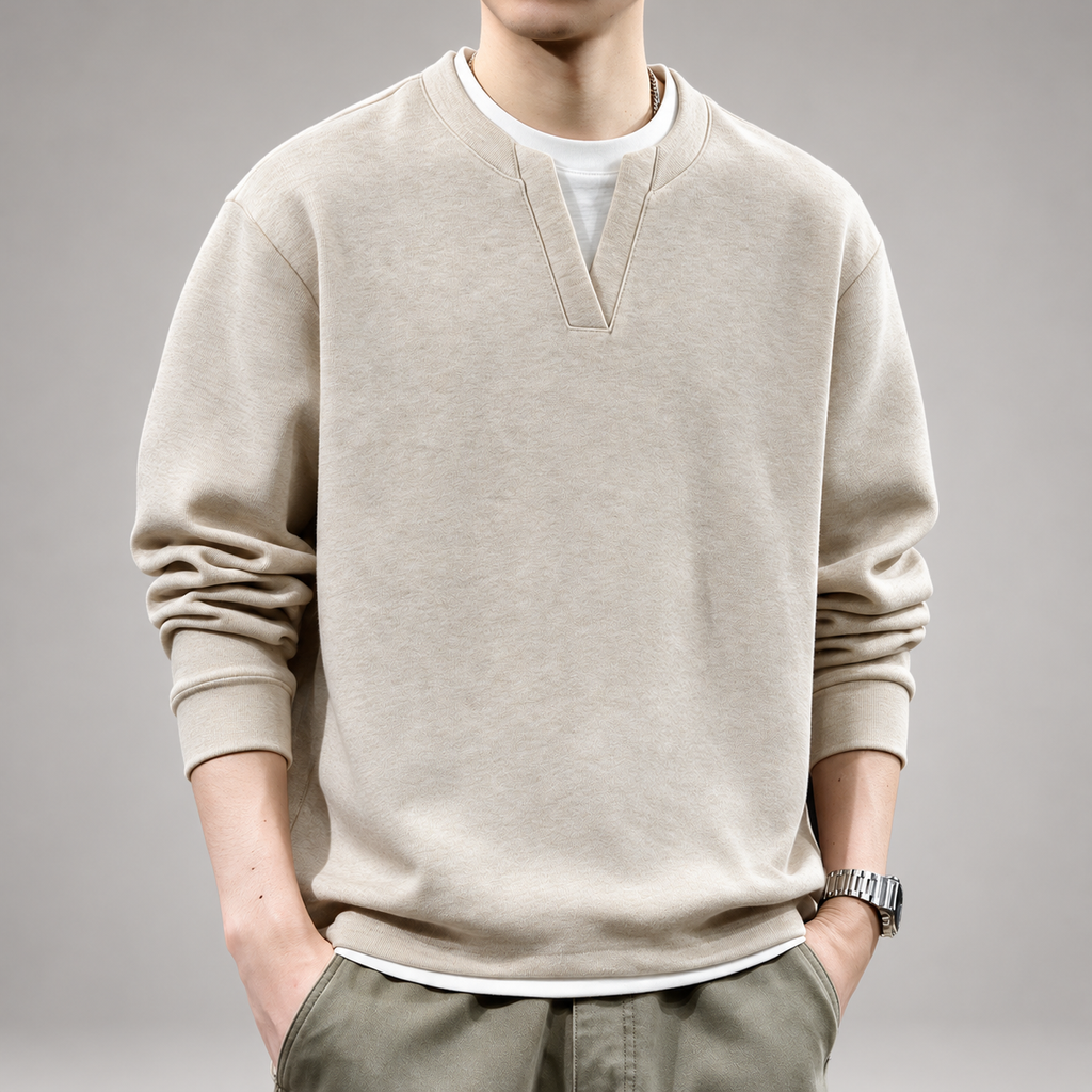 Ansley Men’s Notch-Neck Knit Pullover