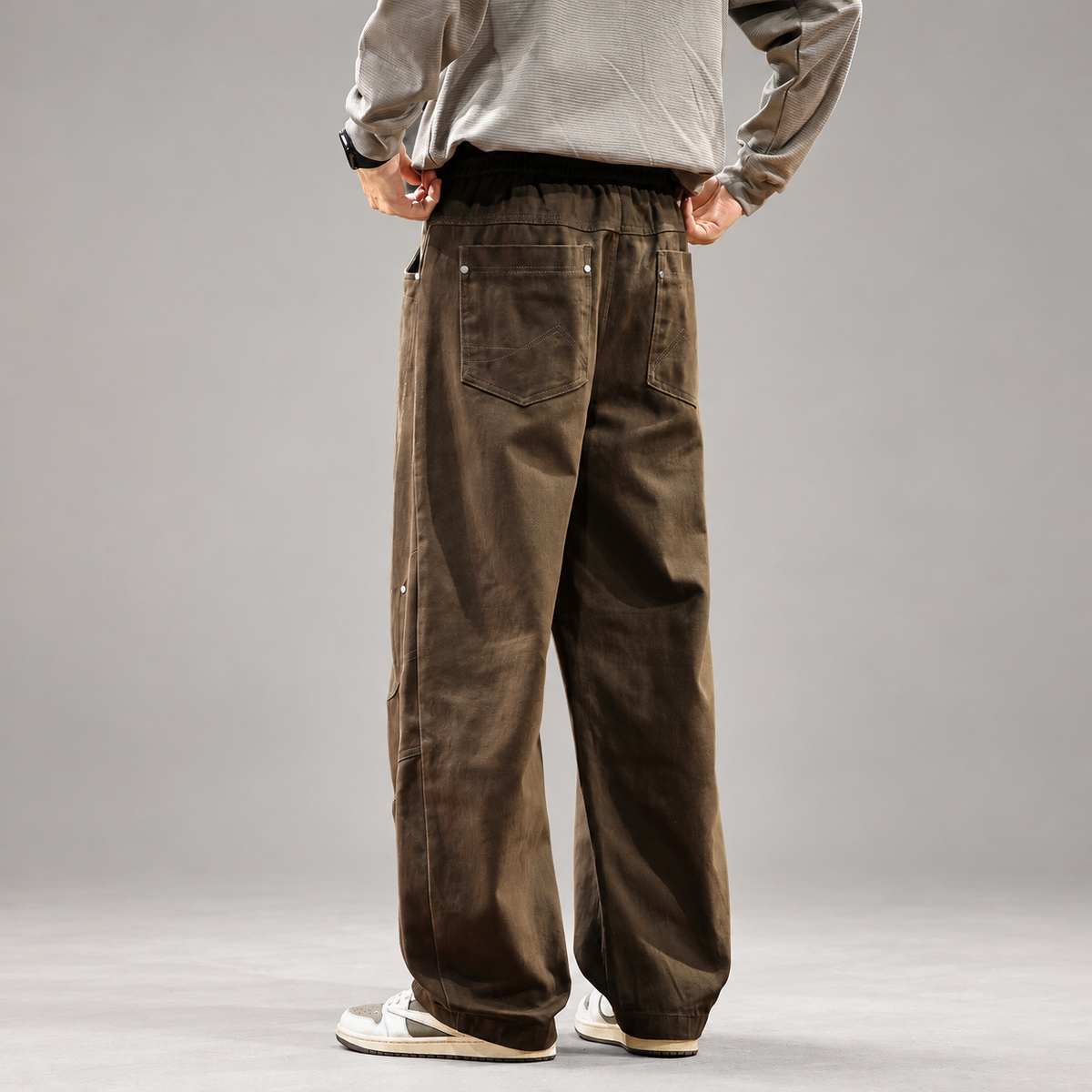 Harrison Ashcombe Men’s Wide-Leg Drawstring Utility Pants
