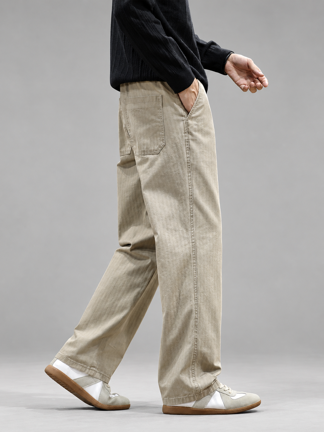 Gianluca Moretti Men's Washed Wide-Leg Pants