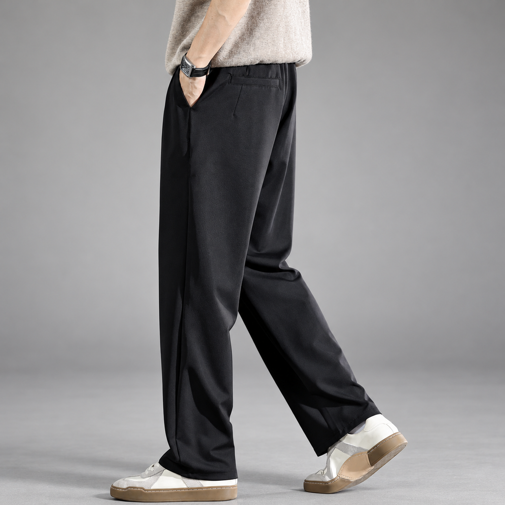 Anderson Men's Pleated Wide-Leg Drawstring Pants