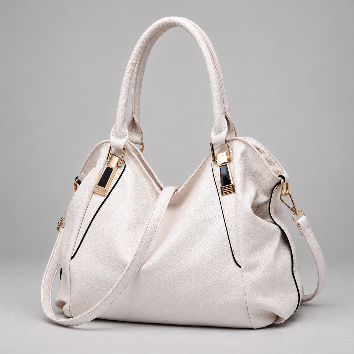 Kate Women’s Pebbled Hobo Handbag with Detachable Shoulder Strap