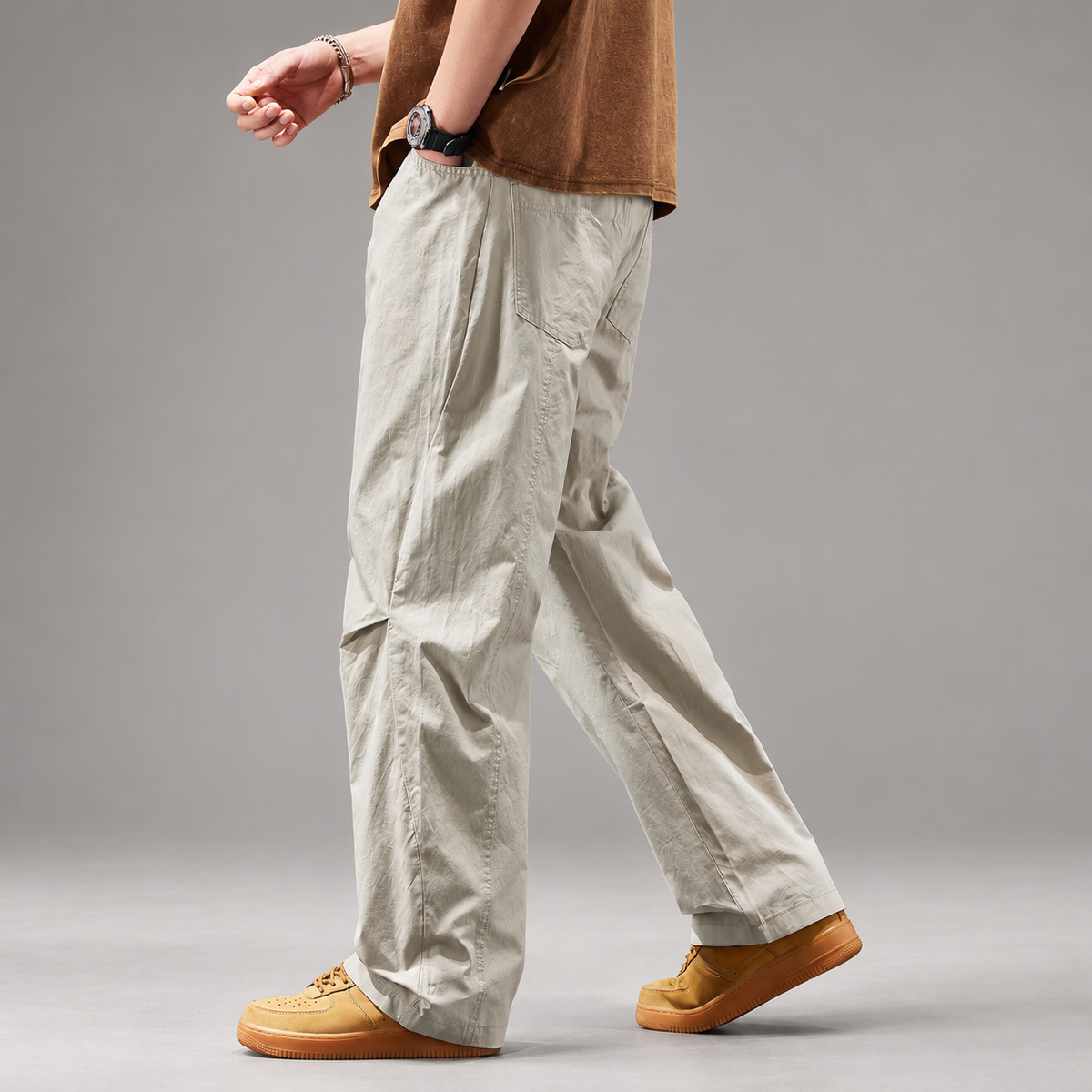 Hoouston Men's Relaxed Straight-Leg Casual Pants
