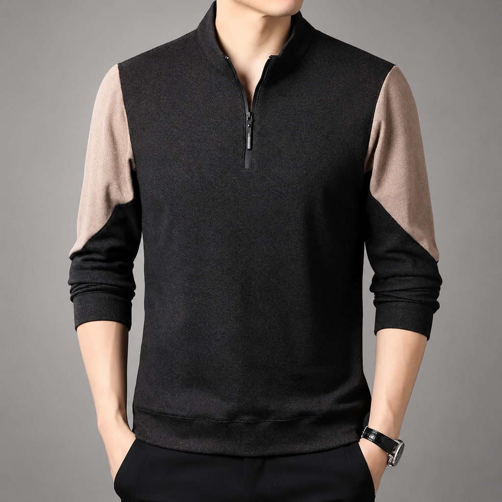 Preston Men’s Color-Block Quarter-Zip Pullover