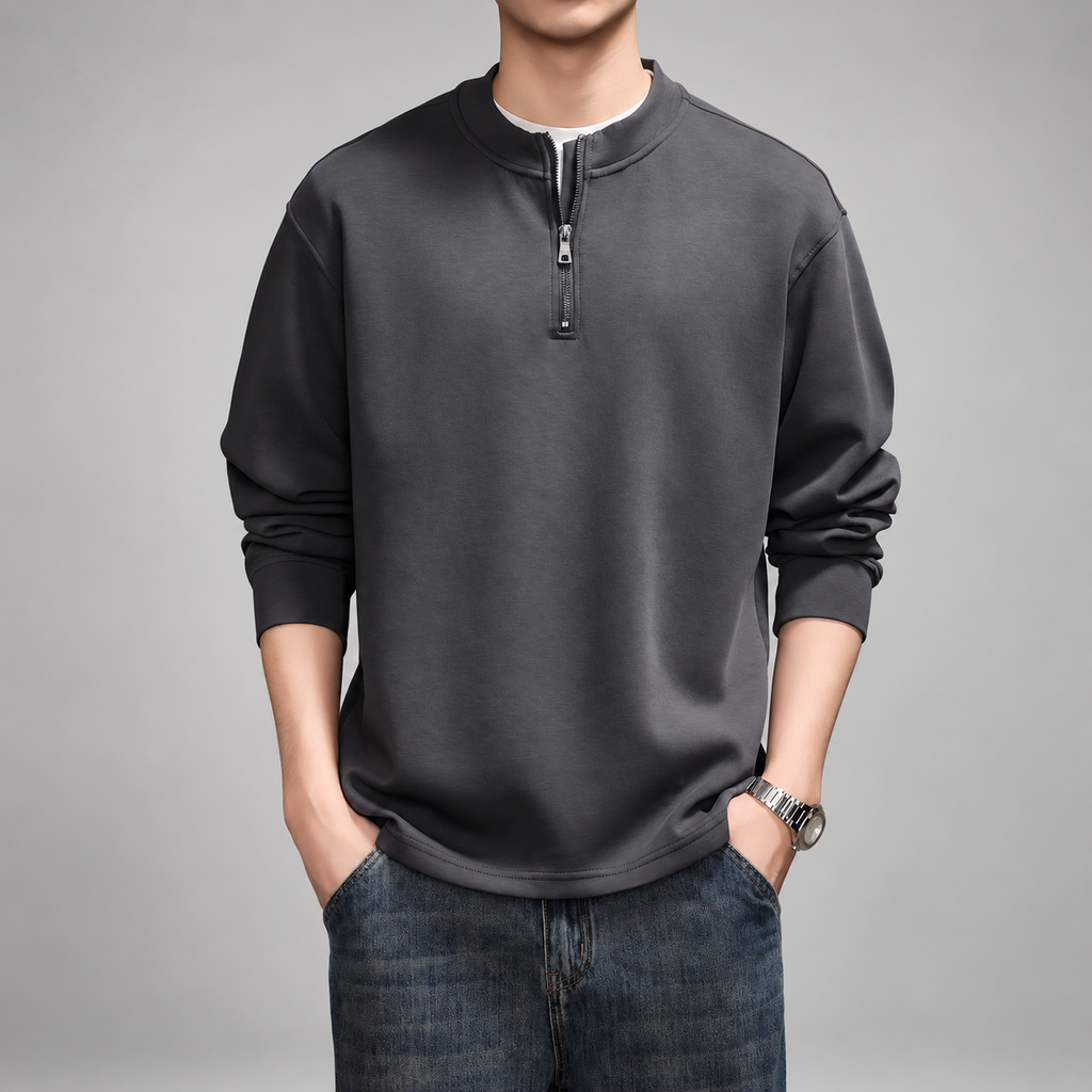 Florent Men's Relaxed Fit Quarter-Zip Pullover