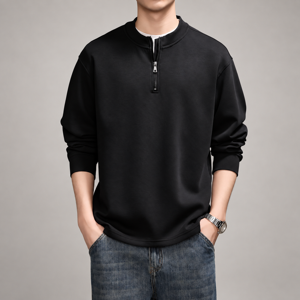 Florent Men's Relaxed Fit Quarter-Zip Pullover