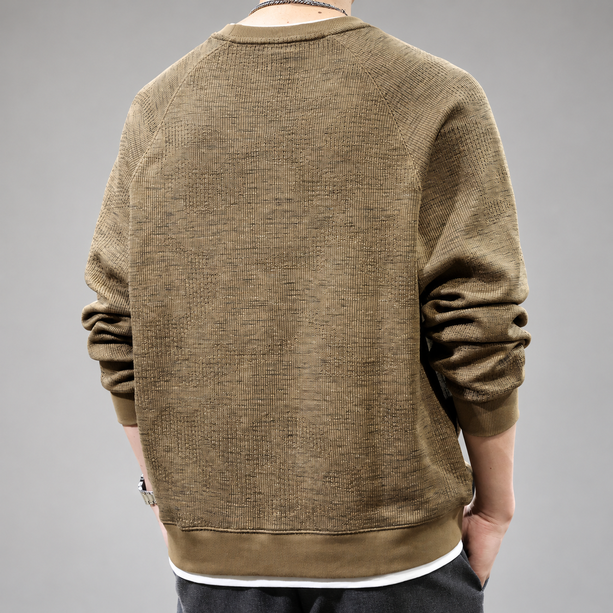 Urban Men's Textured Knit Henley Sweater