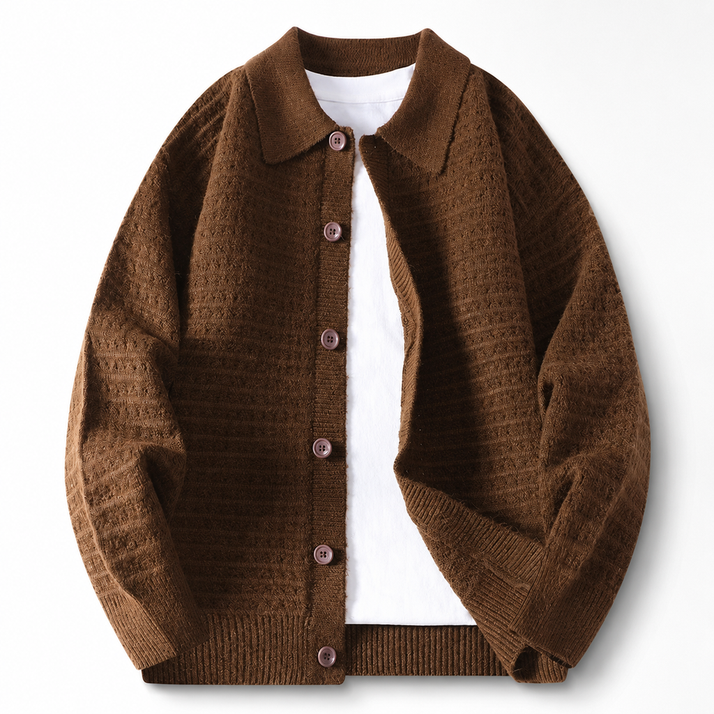 Reagan Button Front Collared Cardigan