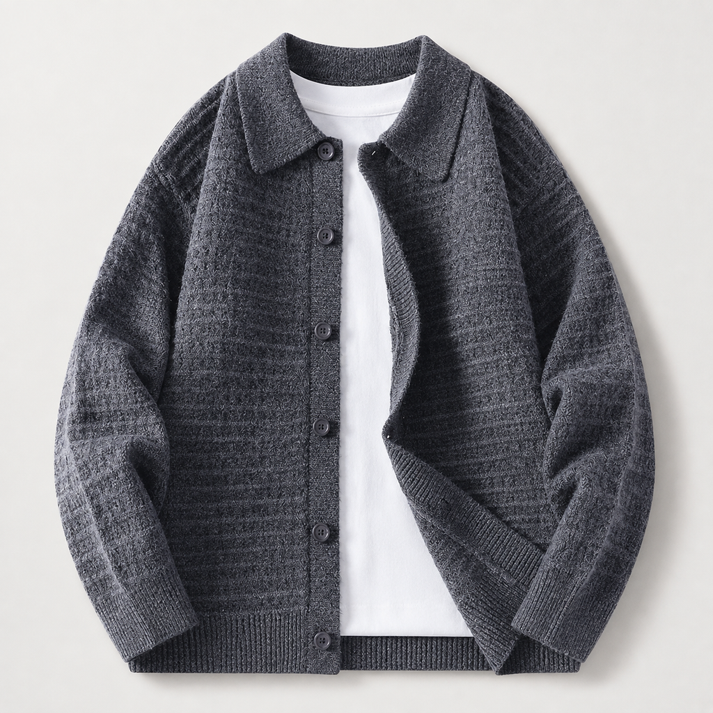 Reagan Button Front Collared Cardigan
