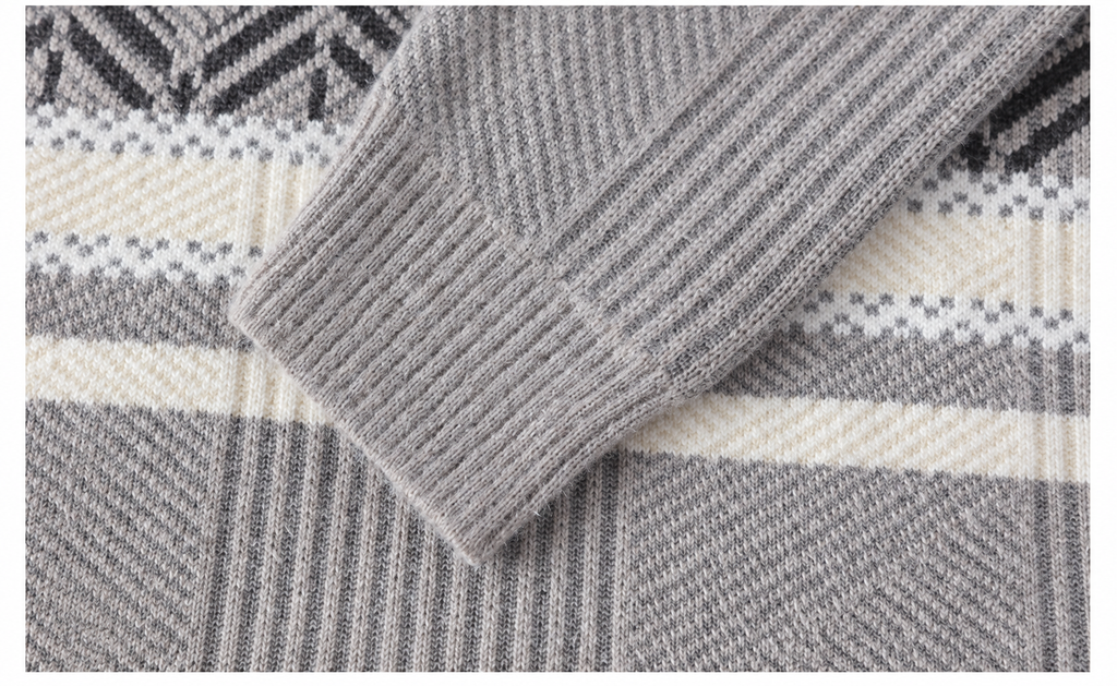 Remy Men’s Geometric Quarter-Zip Knit Sweater