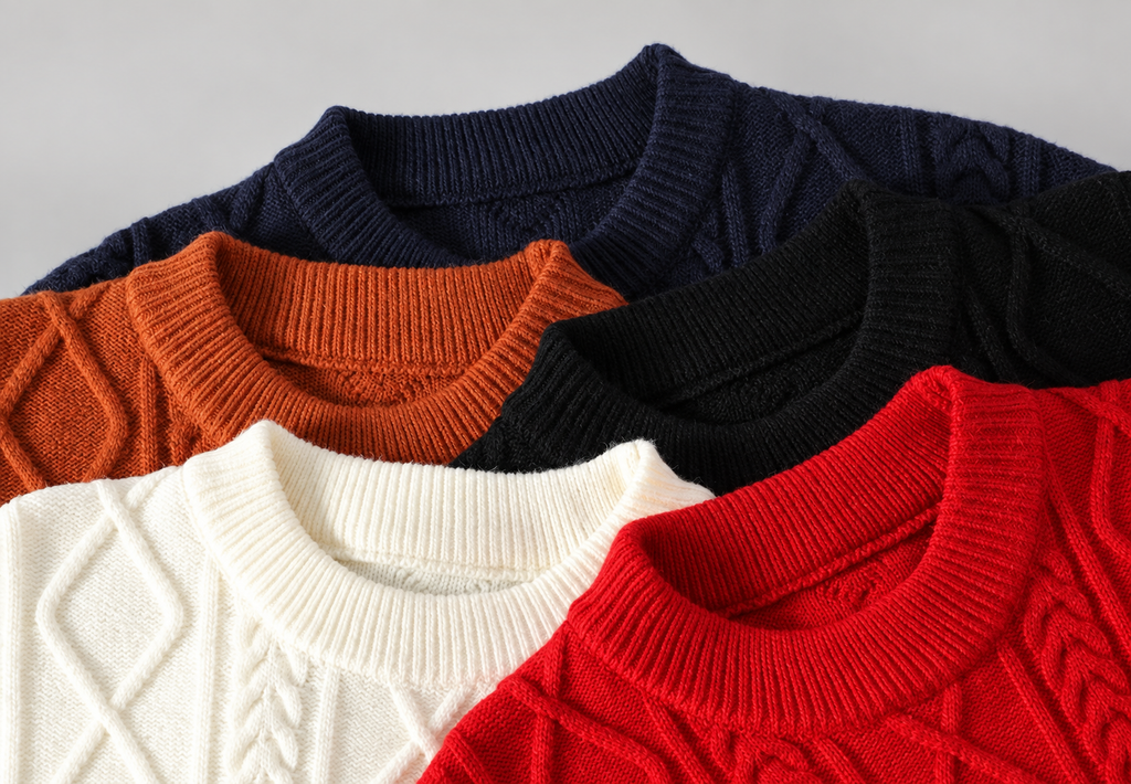 Rocco Men’s Cable-Knit Geometric Crewneck Sweater