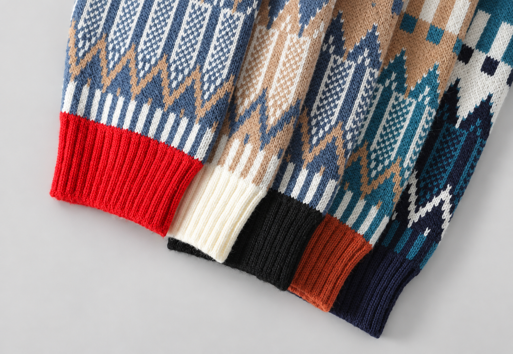 Rocco Men’s Cable-Knit Geometric Crewneck Sweater