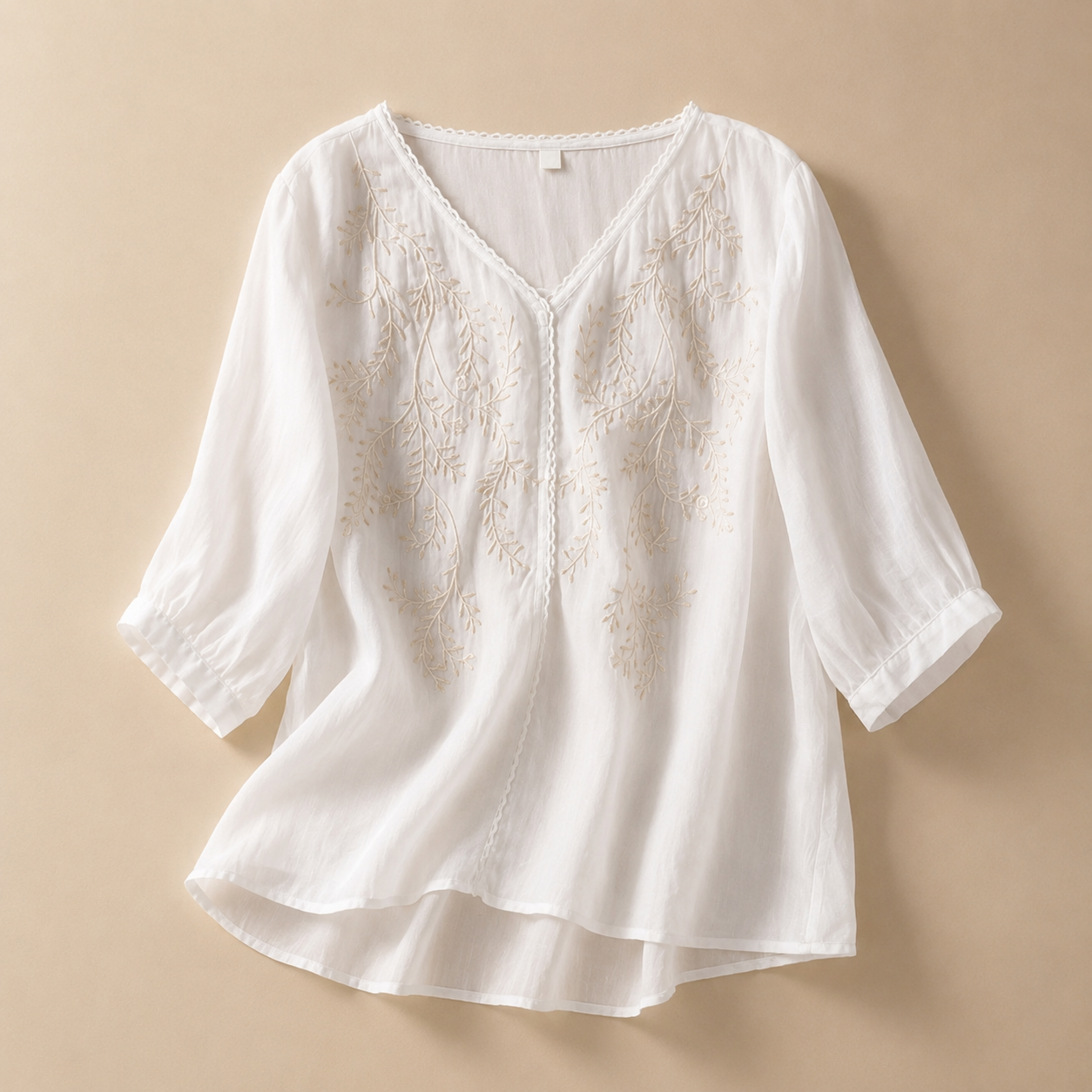 Rosalie Women's Embroidered Linen Blend Shirt