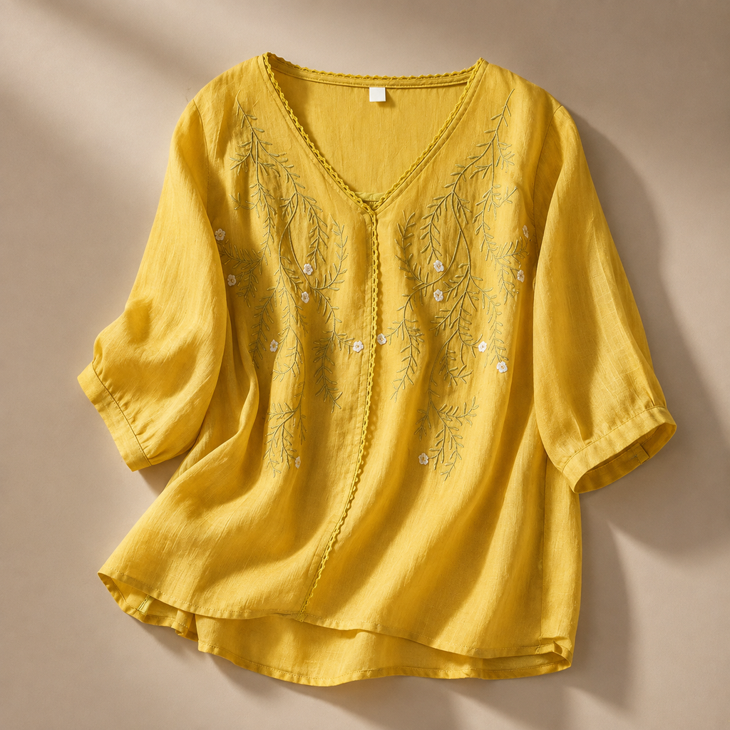 Rosalie Women's Embroidered Linen Blend Shirt