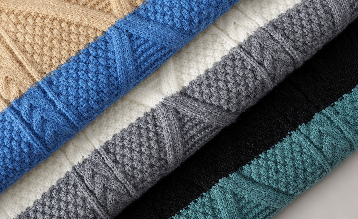 Rowan Men’s Color-Block Cable-Knit Crewneck Sweater