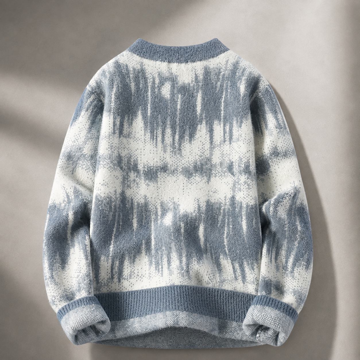 Sebastian Men's Abstract Knit Sweater – Relaxed Fit Patterned Crew Neck Pullover
