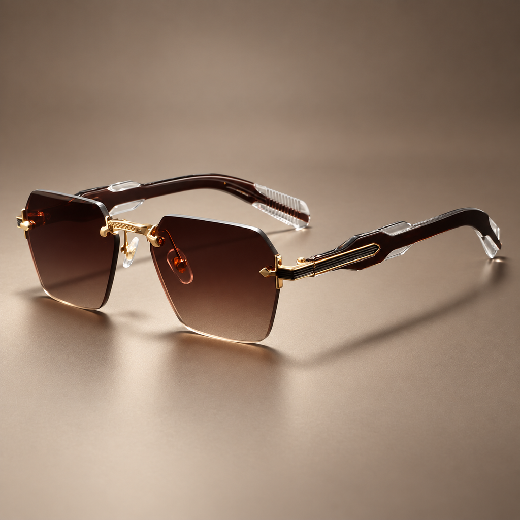 Skyline Angular Rimless Sunglasses