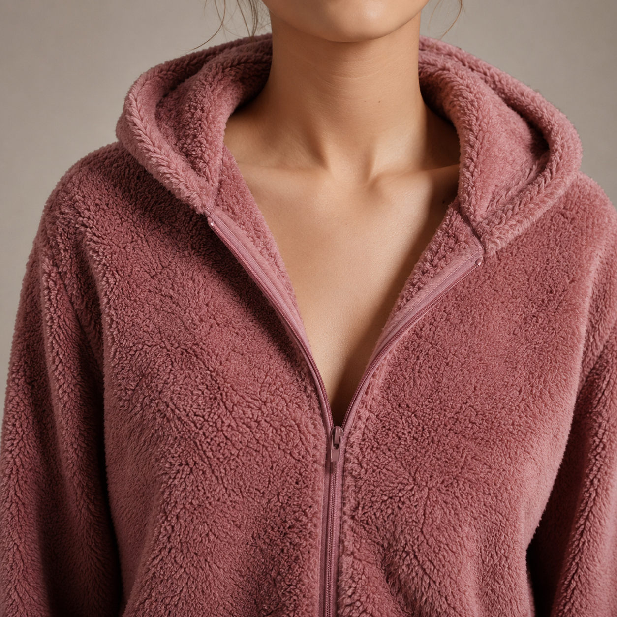 Sloane Women’s Coral Fleece Hooded Jacket