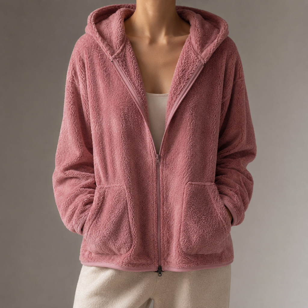 Sloane Women’s Coral Fleece Hooded Jacket