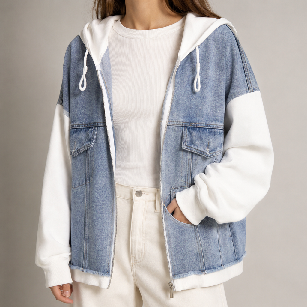 Sofia Denim Hoodie Jacket