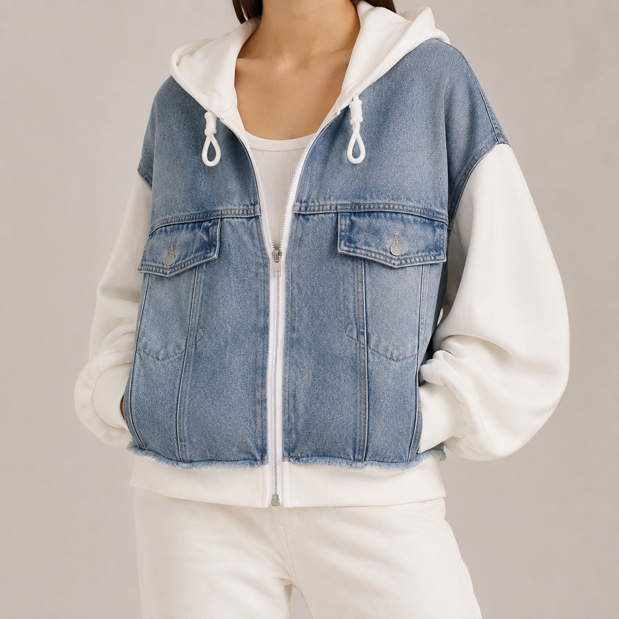 Sofia Denim Hoodie Jacket