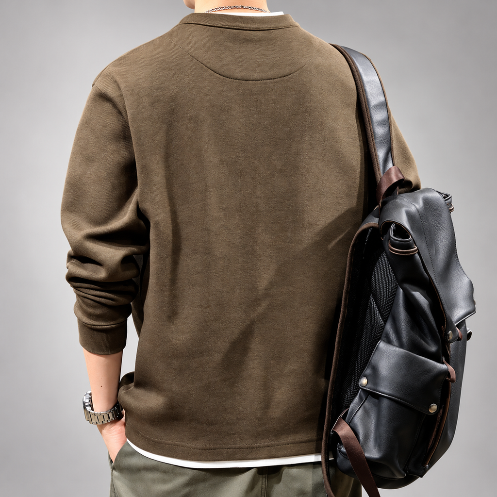 Ansley Men’s Notch-Neck Knit Pullover