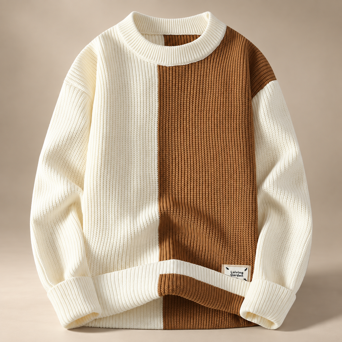 Theo Colorblock Ribbed Crewneck Sweater