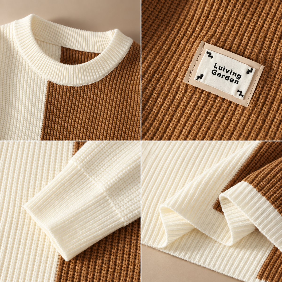 Theo Colorblock Ribbed Crewneck Sweater